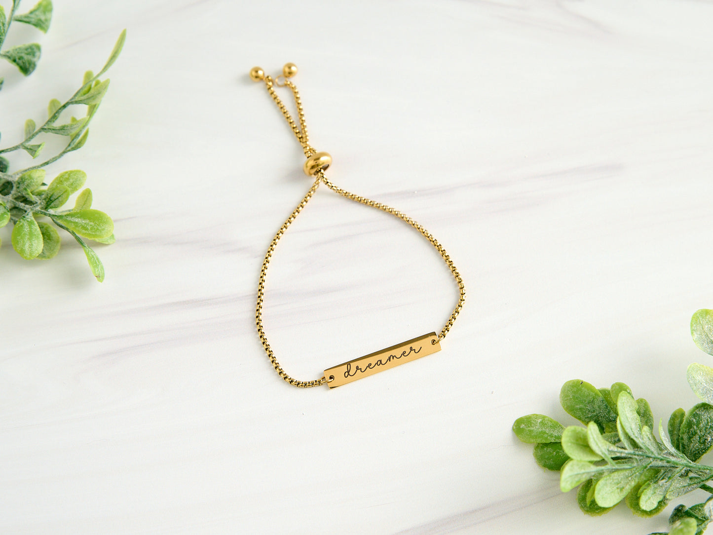 Personalized Adjustable Stainless Steel Bracelet