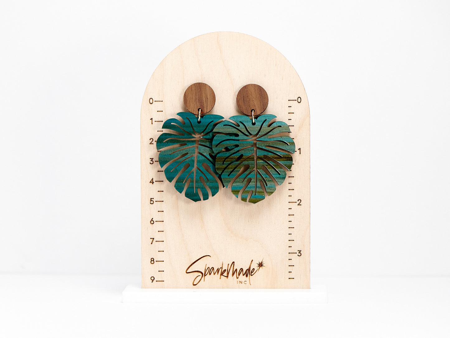 Brushed Monstera Earrings