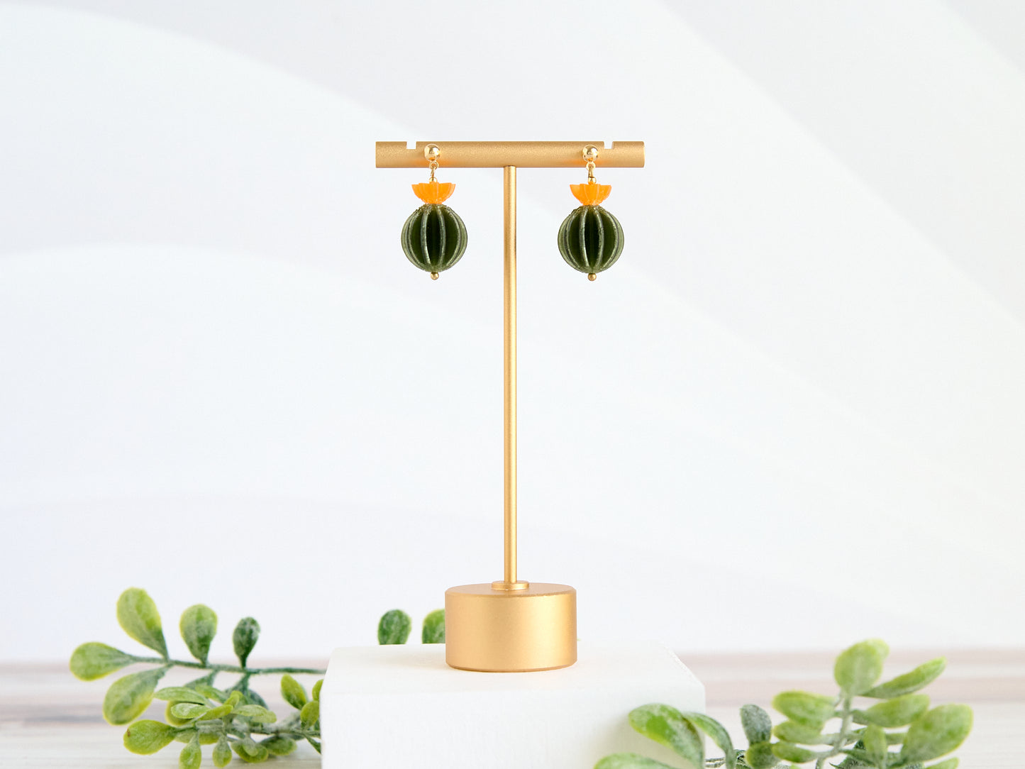 Burlesque Cactus 3D Printed Earrings Small
