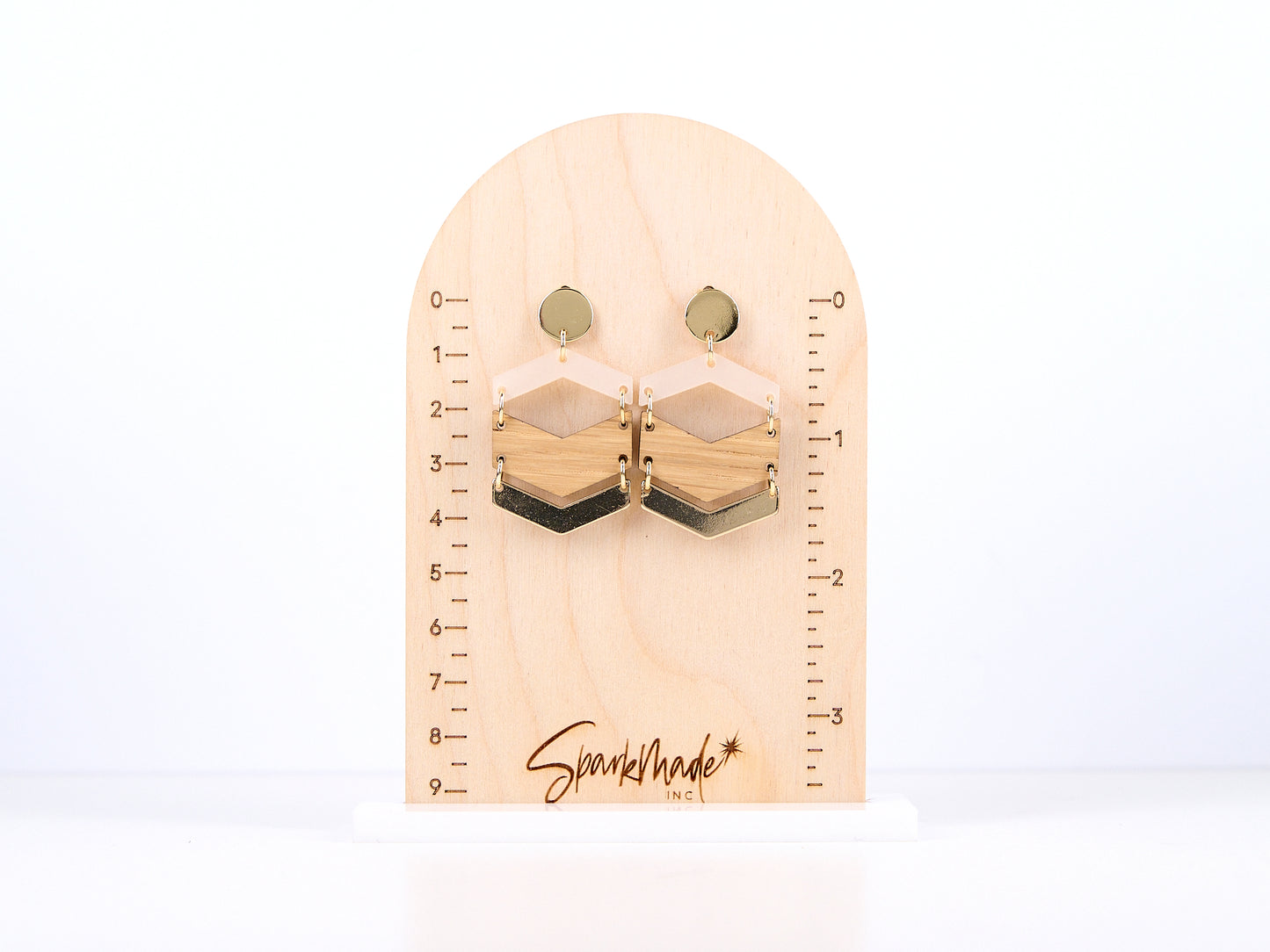 Chevron Layers Earrings Short