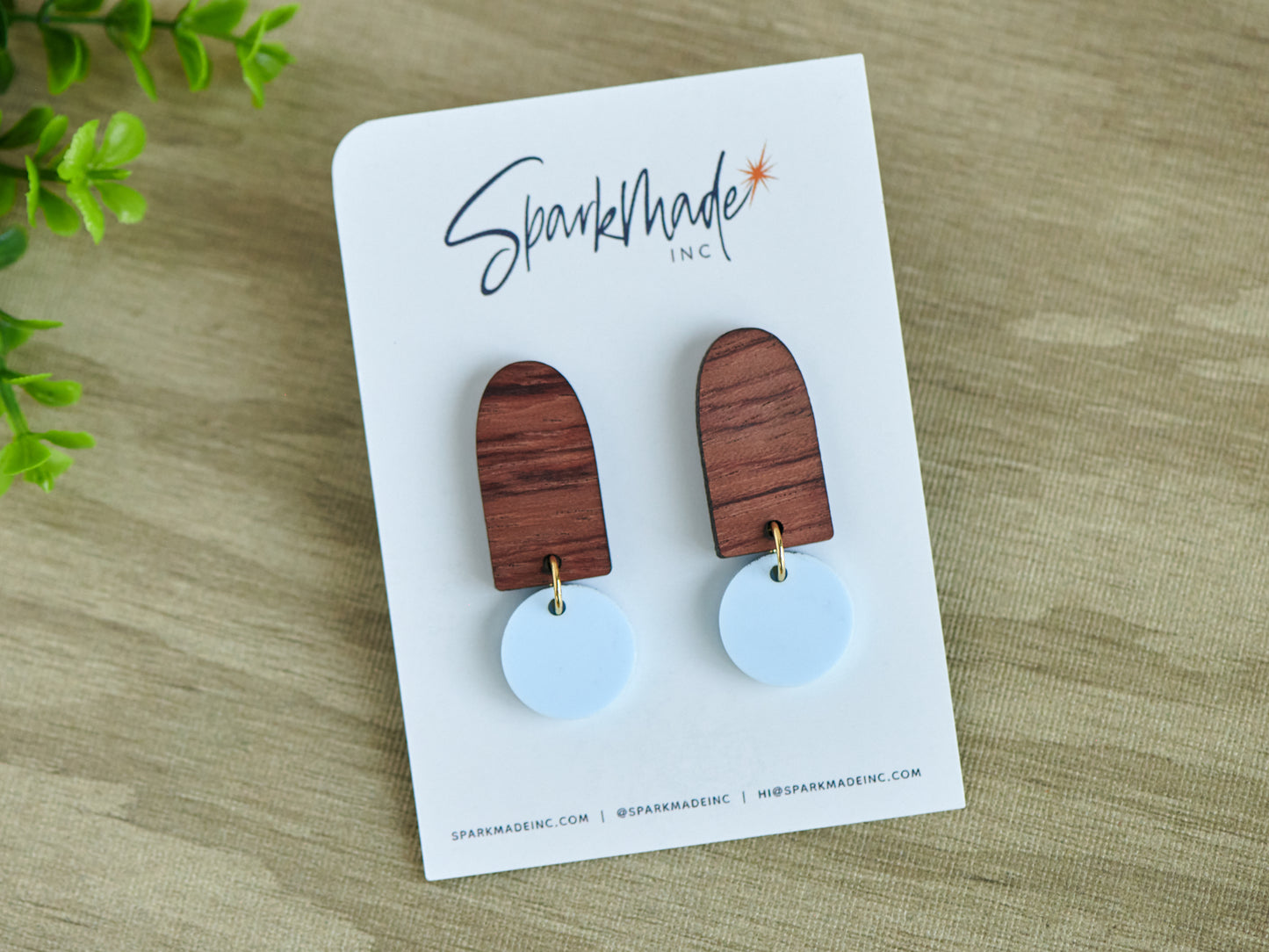 Color Drop Minimalistic Earrings - Baby Blue