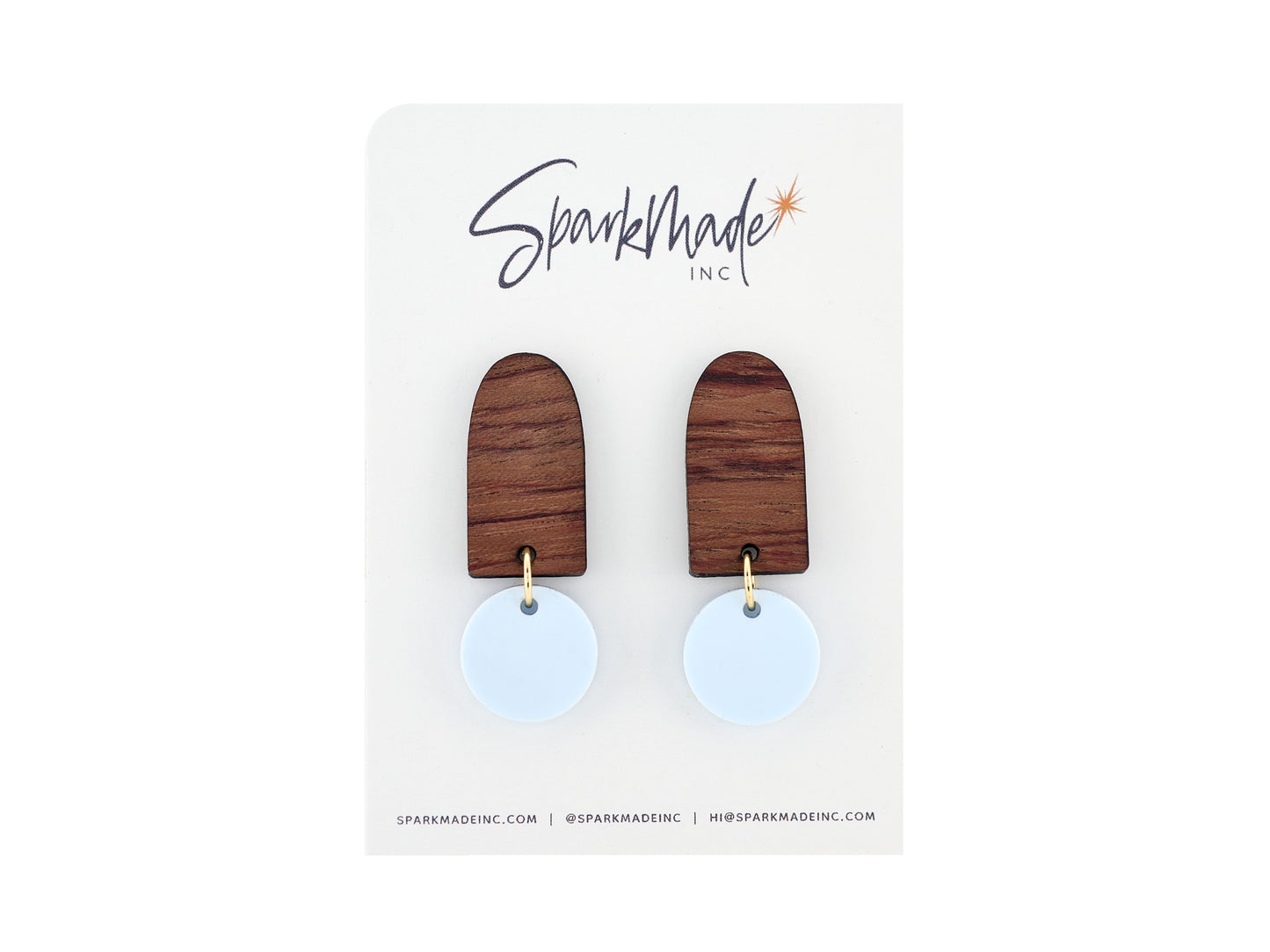 Color Drop Minimalistic Earrings - Baby Blue