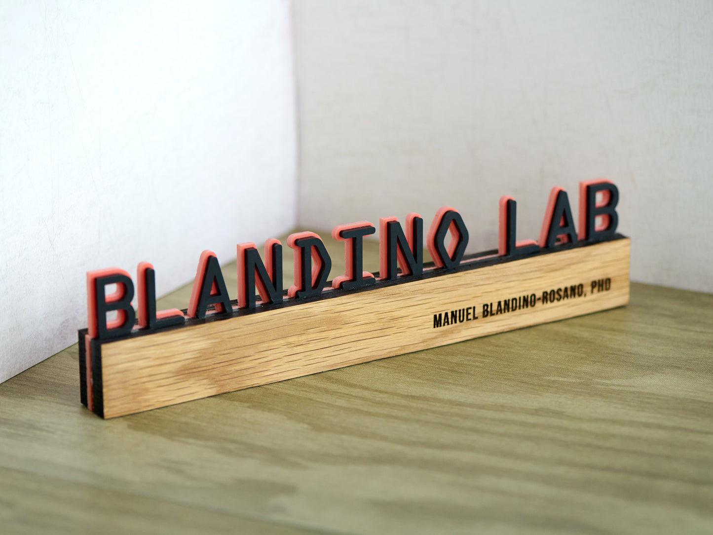 Double Layered Personalized Desk/Shelf Nameplate