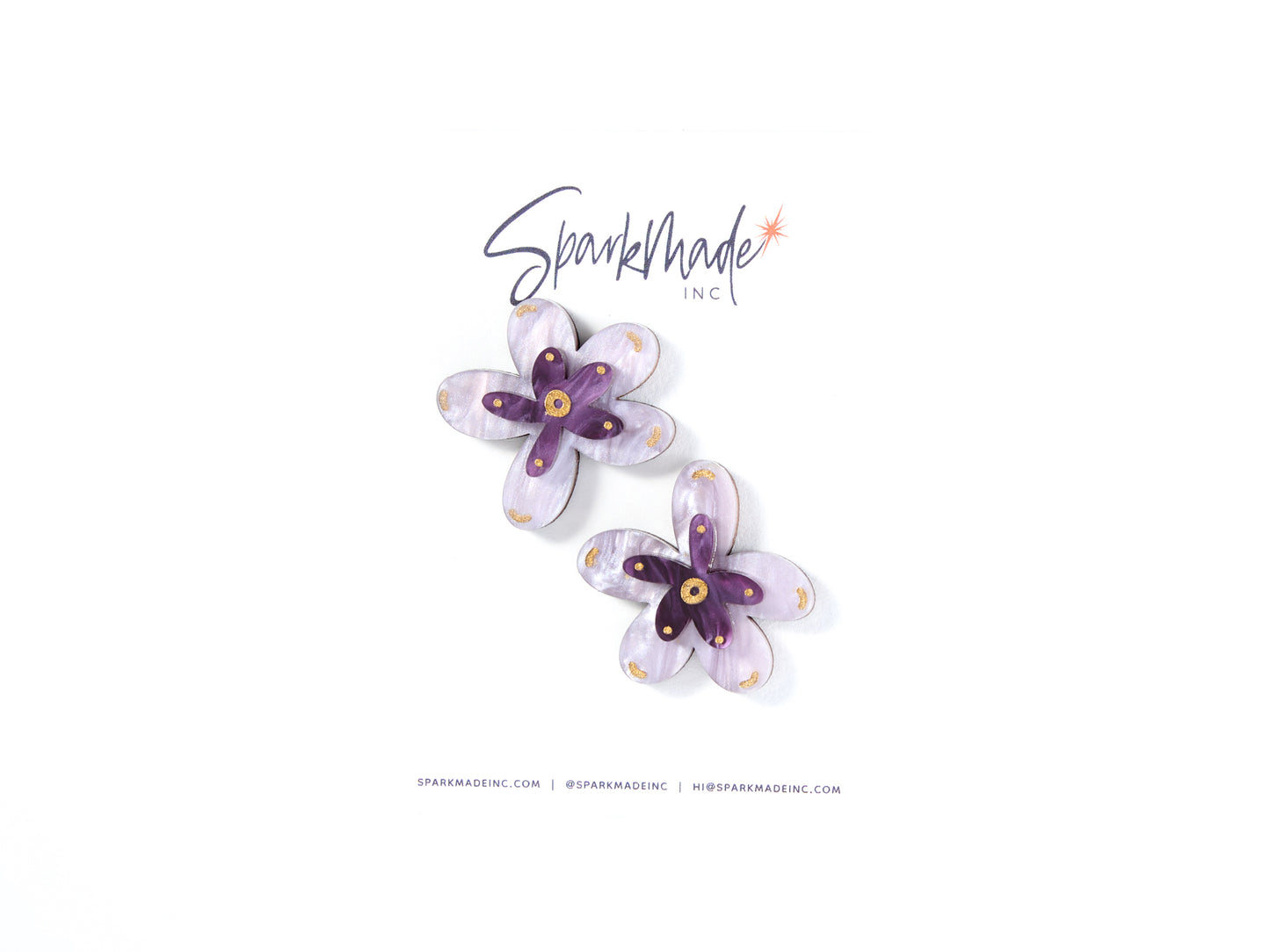 Fantasy Flower Earrings Lavender