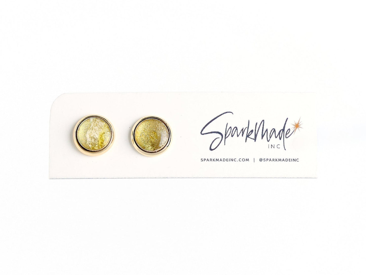 Inked 14k Gold Plated Stud Earrings