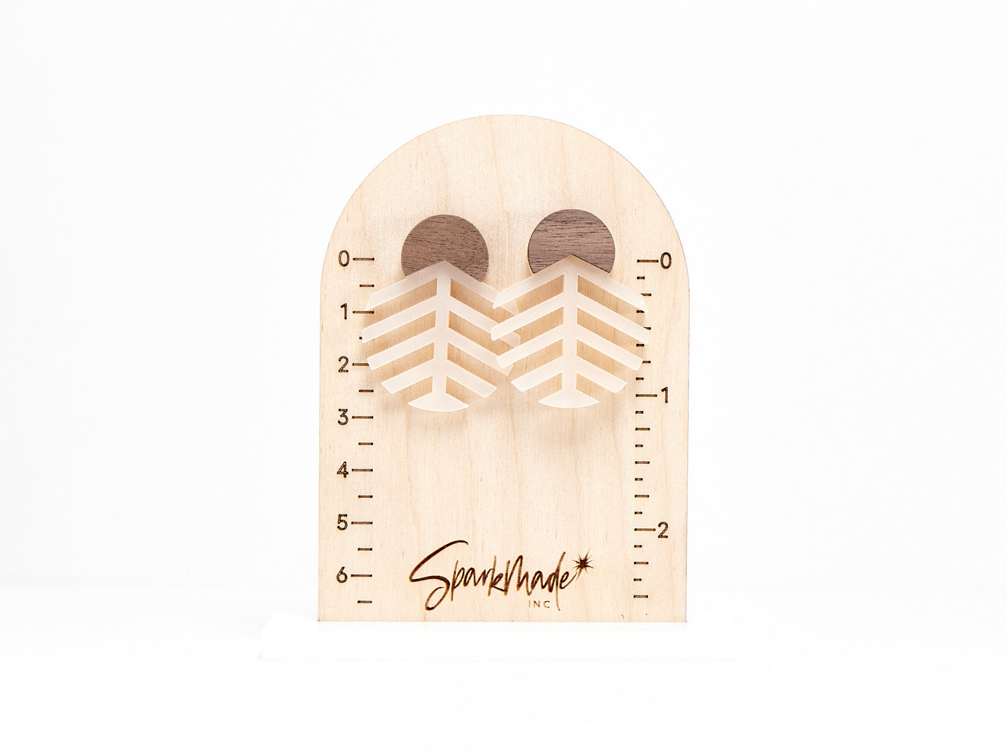 Oasis Acrylic Earrings - Pearlescent Champagne