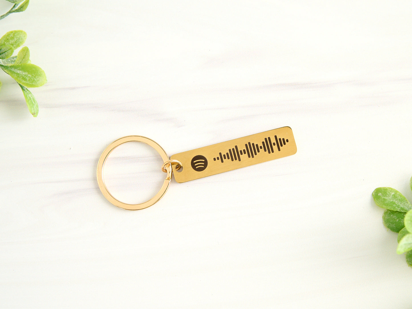Personalized Spotify Playlist Stainless Steel Keychain