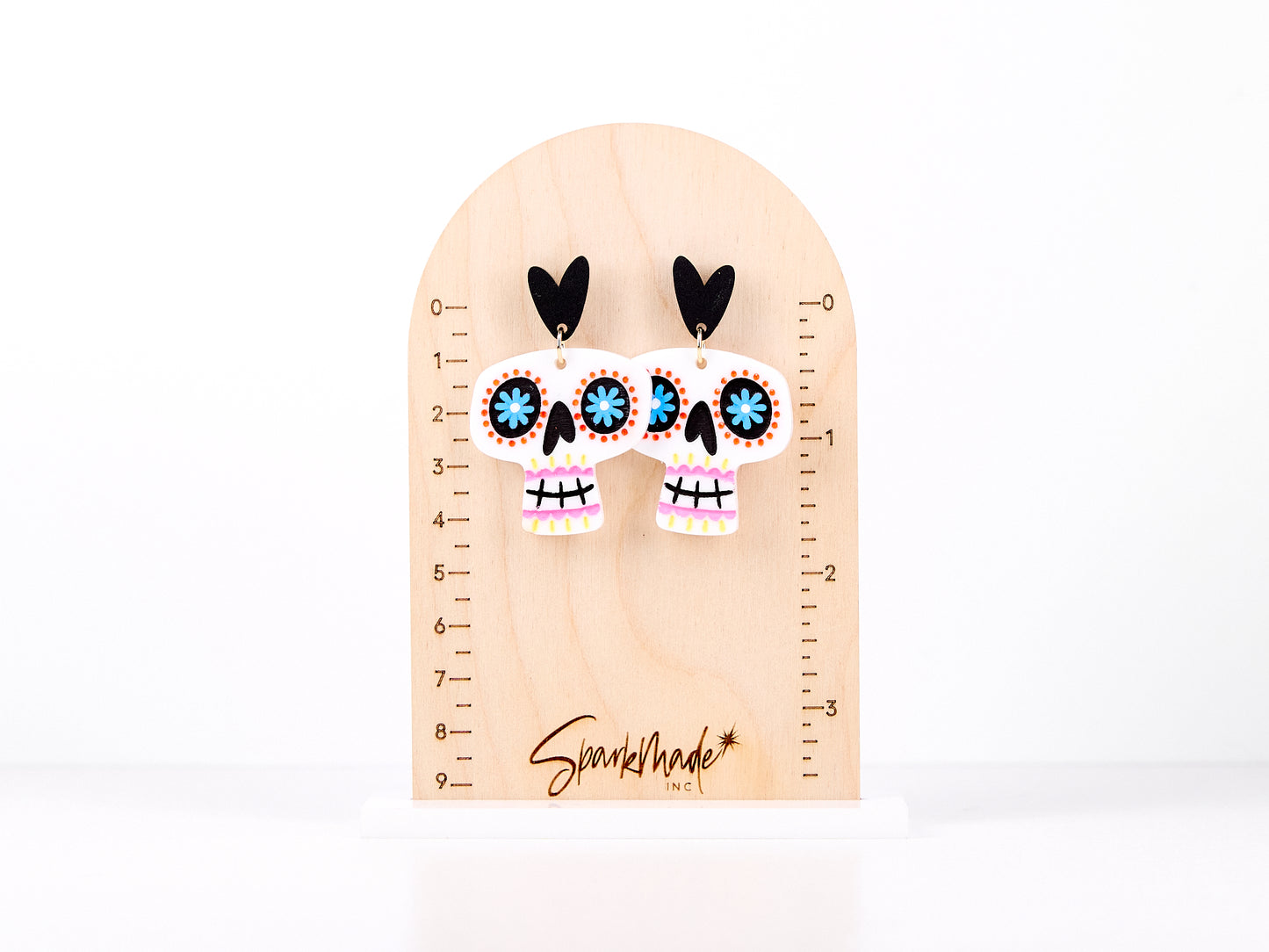 Sugar Skull Earrings - White