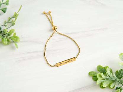 Personalized Adjustable Stainless Steel Bracelet
