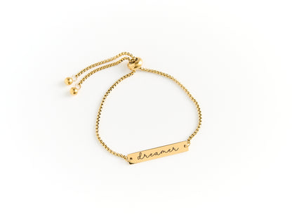 Personalized Adjustable Stainless Steel Bracelet