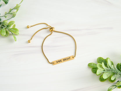 Personalized Adjustable Stainless Steel Bracelet