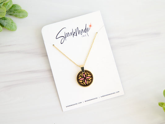 Beauty Flower Hand Painted Necklace