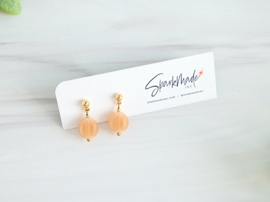 Burlesque 3D Printed Tiny Earrings Latte