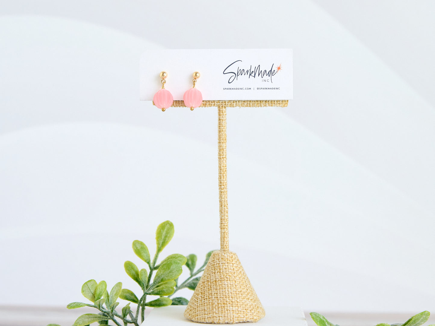 Burlesque 3D Printed Tiny Earrings Pink