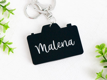 Personalized Fashion Acrylic Camera Keychain Bag Tag Accessory
