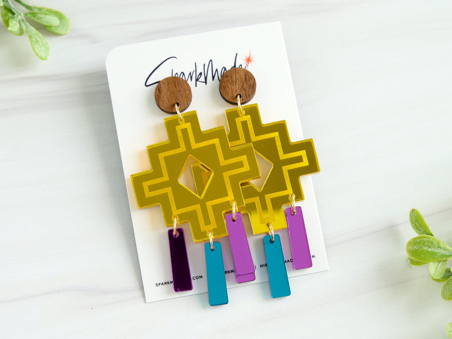 Inca's Cross Peru Inspired Dangle Earrings