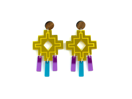 Inca's Cross Peru Inspired Dangle Earrings