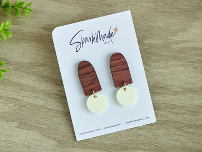 Color Drop Minimalistic Earrings - Mellow Yellow