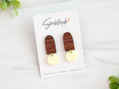 Color Drop Minimalistic Earrings - Mellow Yellow