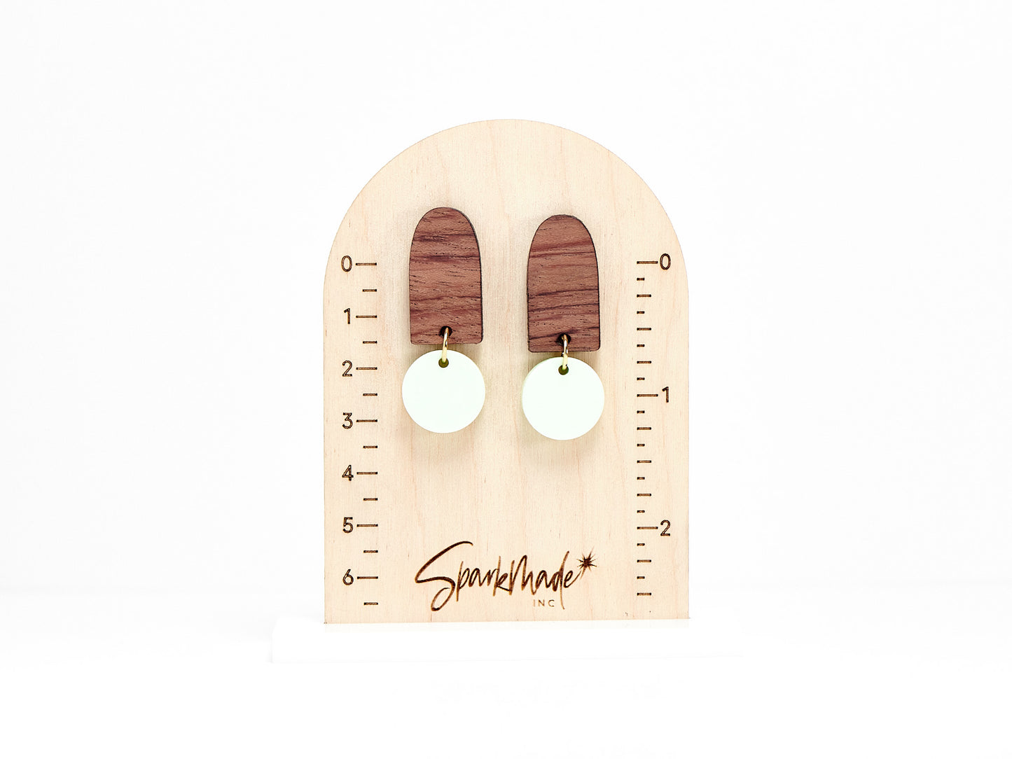 Color Drop Minimalistic Earrings - Mint Green