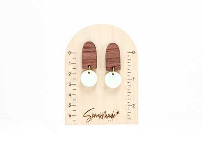 Color Drop Minimalistic Earrings - Mint Green