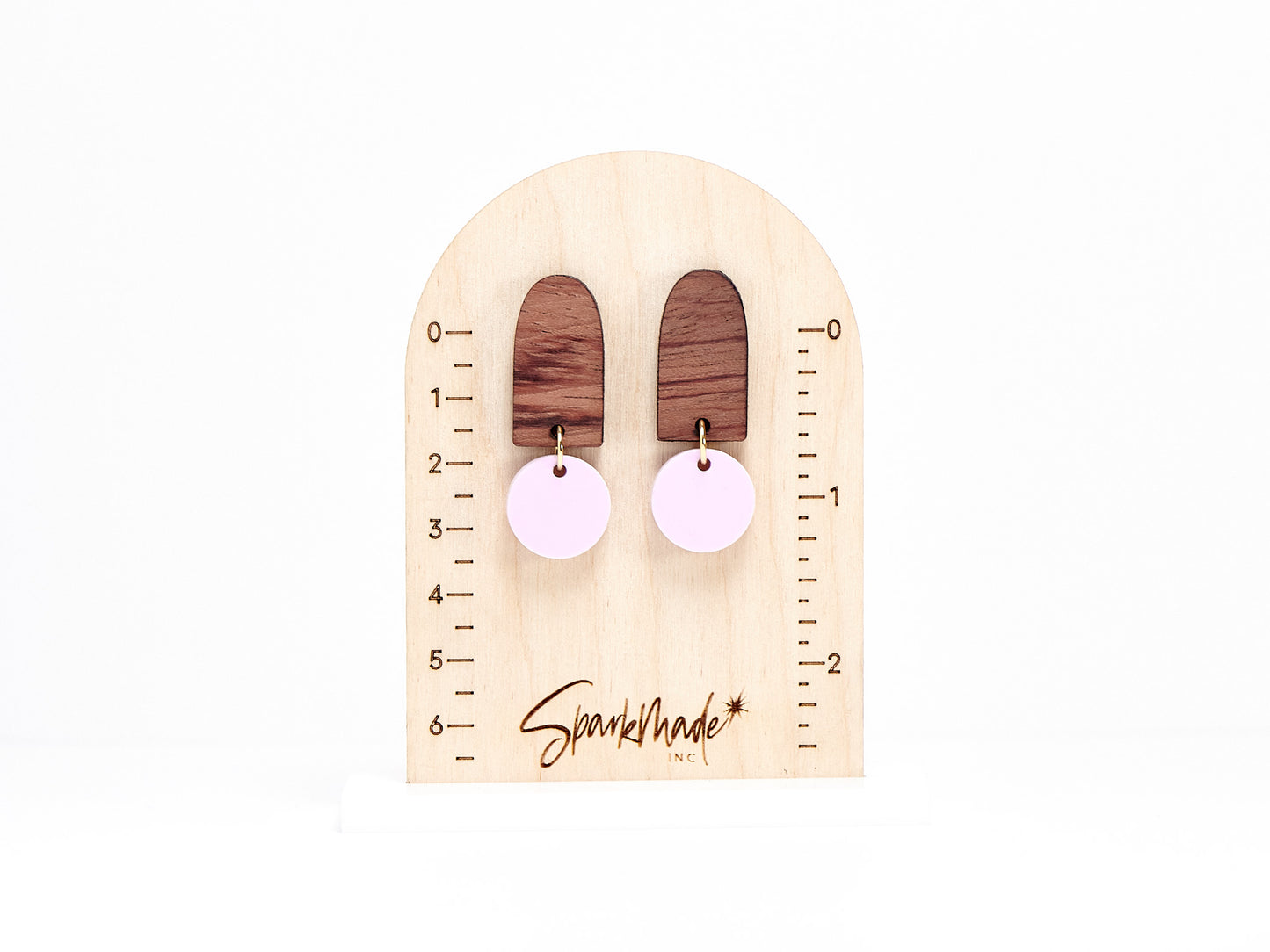 Color Drop Minimalistic Earrings - Powder Pink