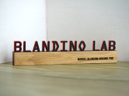Double Layered Personalized Desk/Shelf Nameplate
