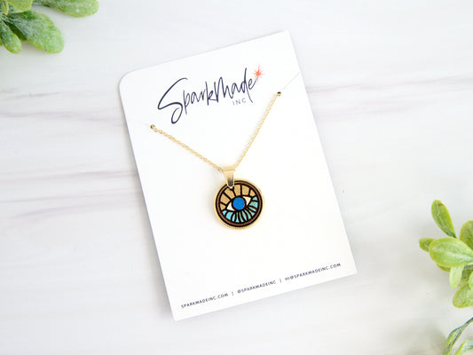 Evil Eye Hand Painted Necklace