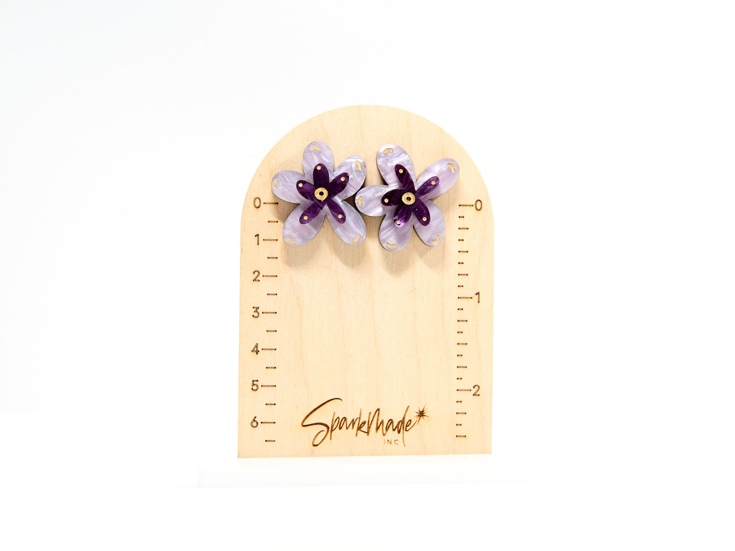 Fantasy Flower Earrings Lavender