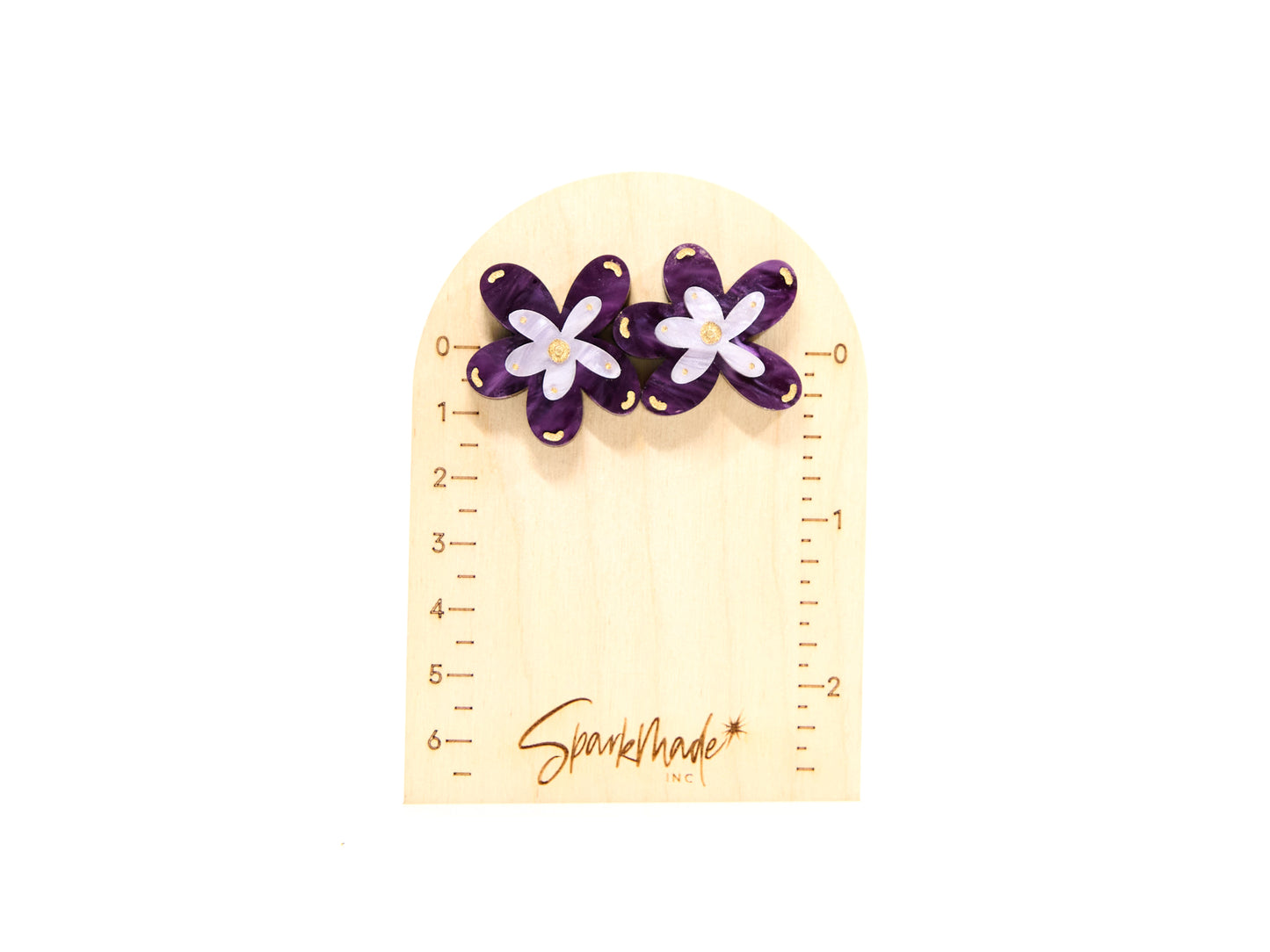 Fantasy Flower Earrings Purple