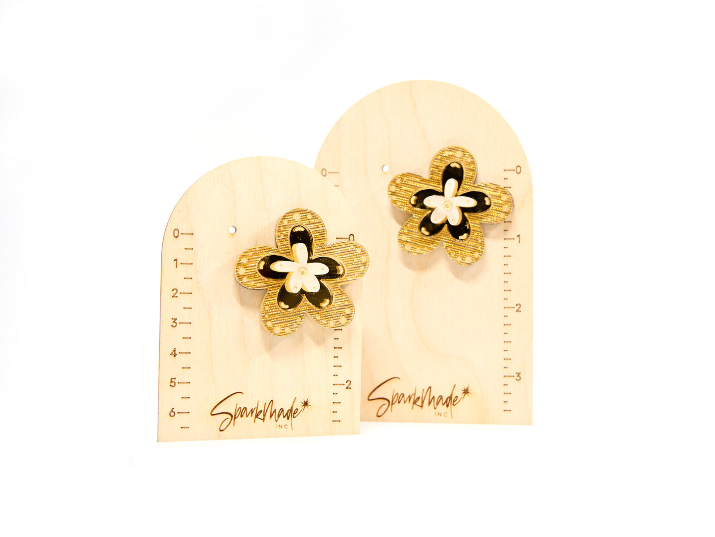 Fantasy Flower Statement Earrings Gold