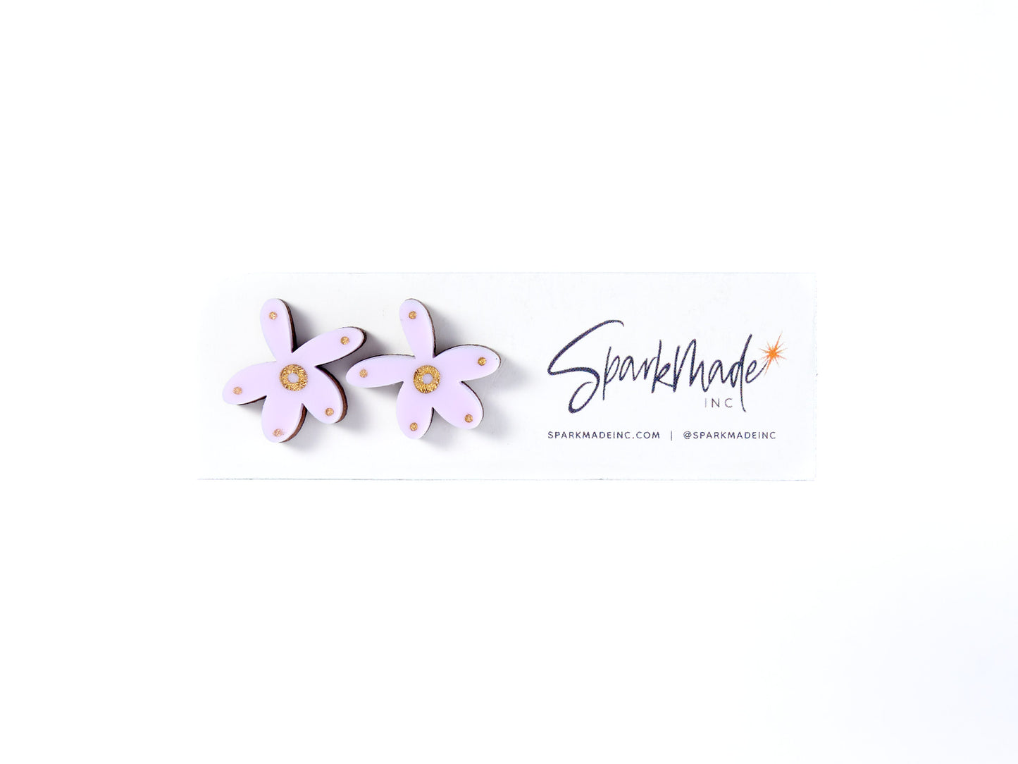 Fantasy Flower Stud Earrings Lilac