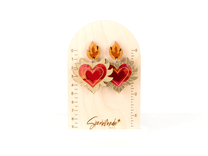 Flaming Hearts Earrings