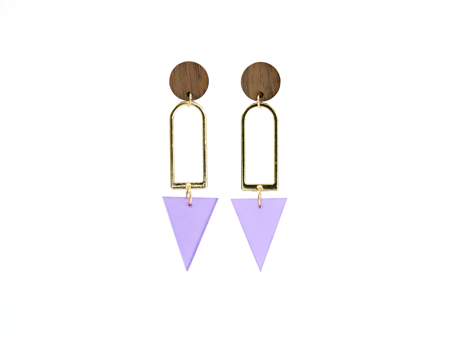 Frosted Triangle Drop Earrings