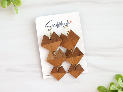 Geometric Heart Earrings