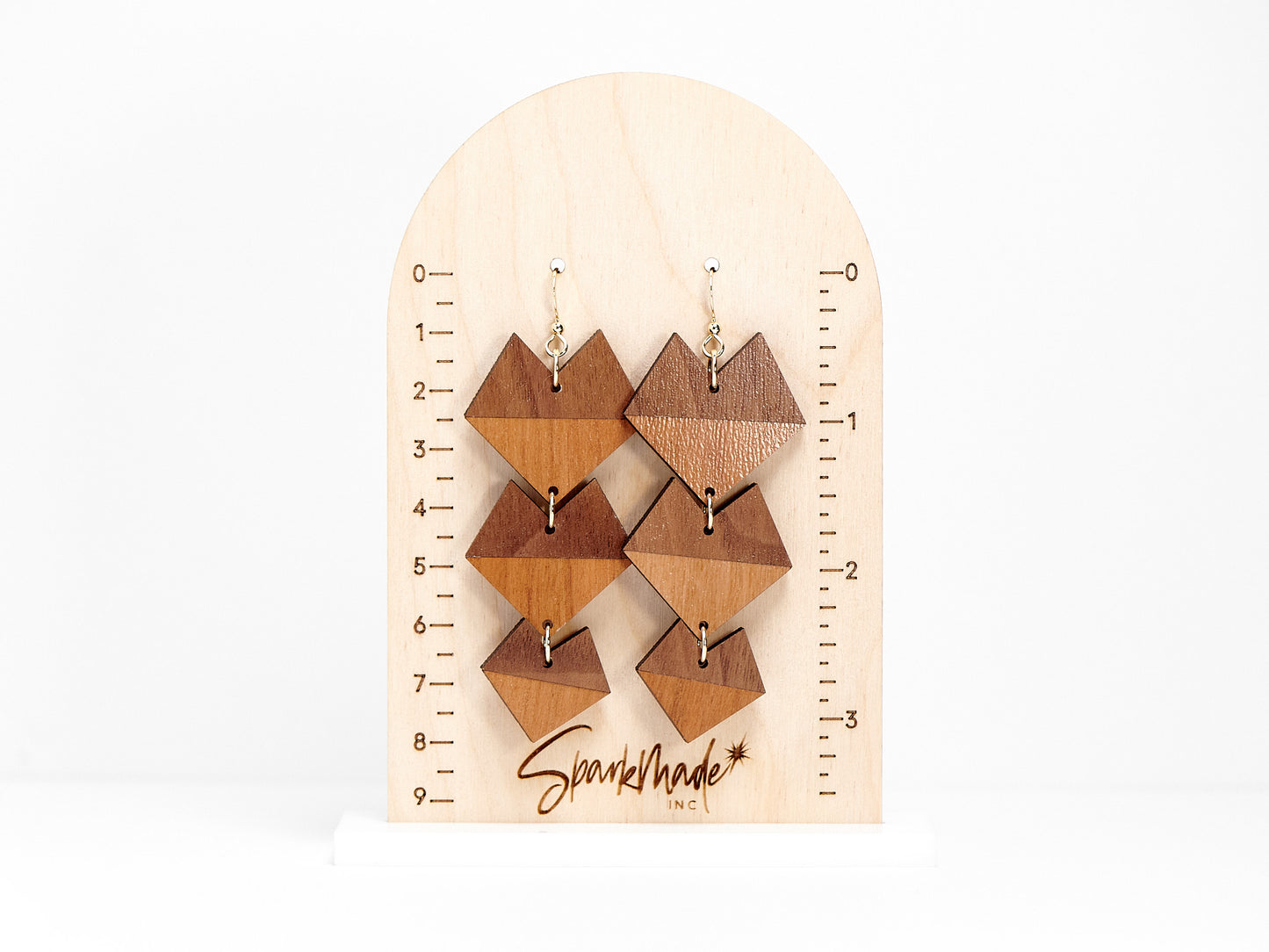 Geometric Heart Earrings