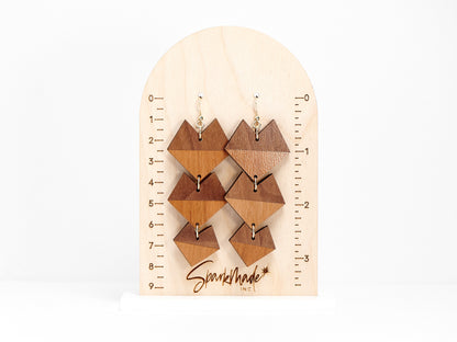 Geometric Heart Earrings