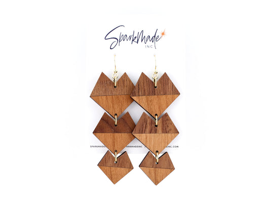 Geometric Heart Earrings