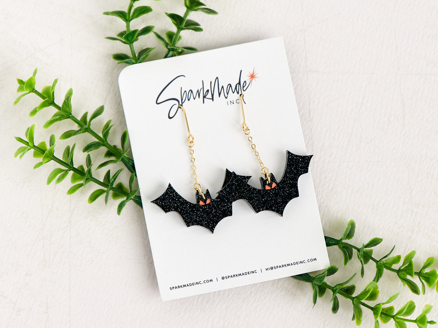 Halloween Flying Bat Earrings