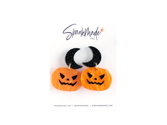 Halloween Spooky Pumpkin Earrings