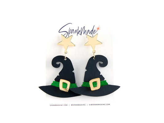 Halloween Witch Hat Earrings