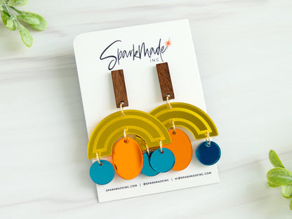 Inca's Face Peru Inspired Dangle Earrings