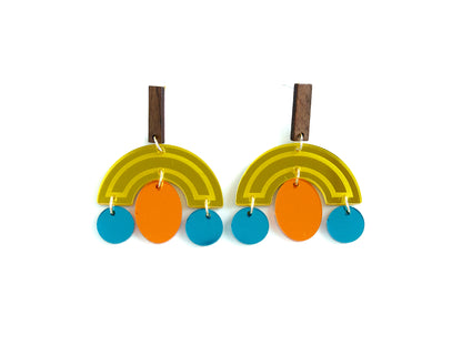 Inca's Face Peru Inspired Dangle Earrings