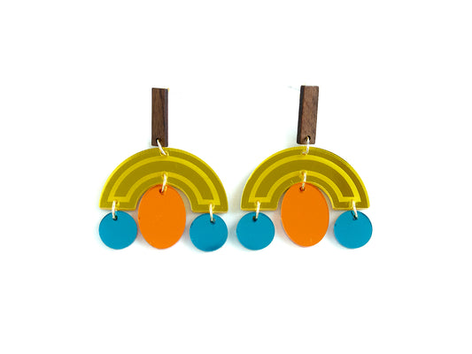 Inca's Face Peru Inspired Dangle Earrings