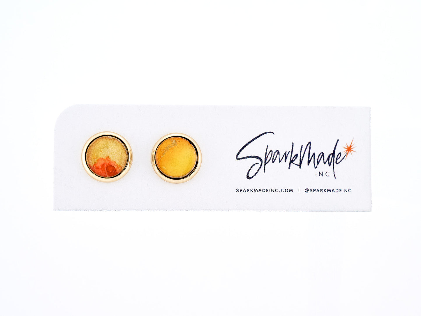 Inked 14k Gold Plated Stud Earrings