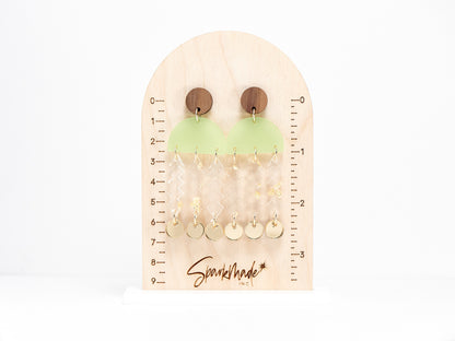 Jelly Frosted Drop Earrings - Lime Green