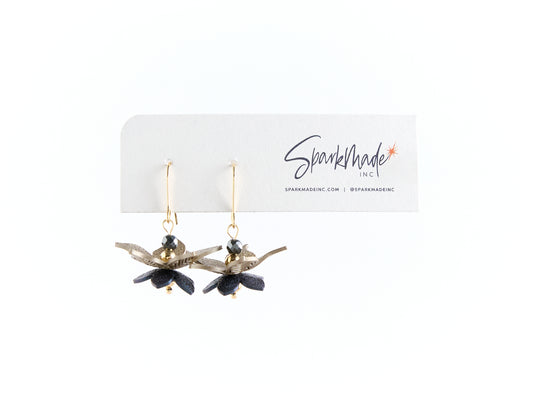 Kaia Drop Earrings Blue Gold/Midnight