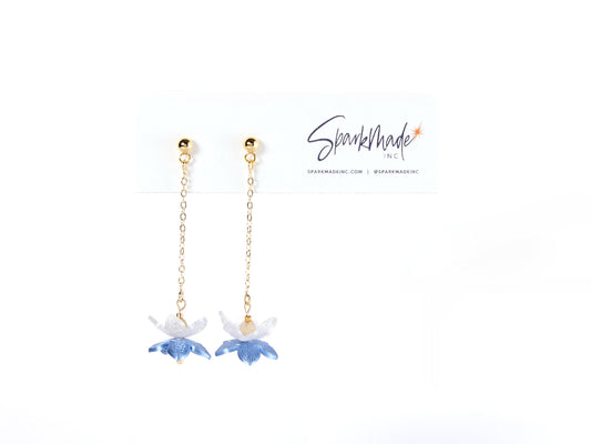 Kaia Mini Drop Earrings Blue