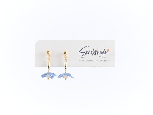 Kaia Single Drop Earrings Blue