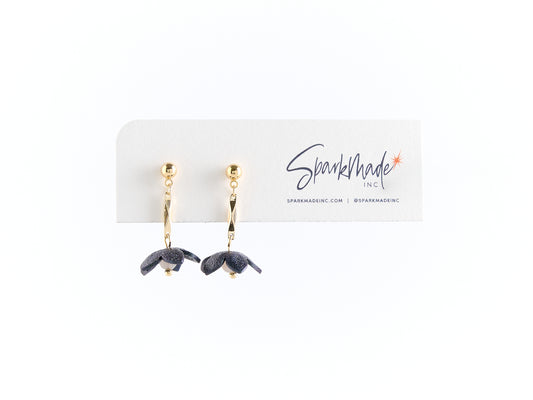 Kaia Single Drop Earrings Midnight Blue